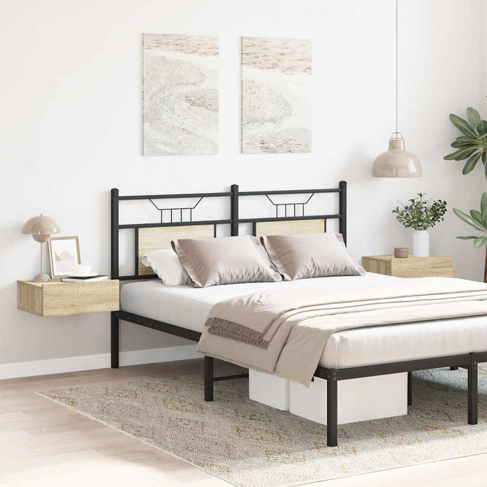 Comodini Pensili 2pz Rovere Sonoma 40x30x15cm Legno Multistrato 800313