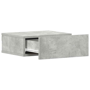 Comodino Pensile Grigio Cemento 40x30x15 cm Truciolato cod mxl 31087