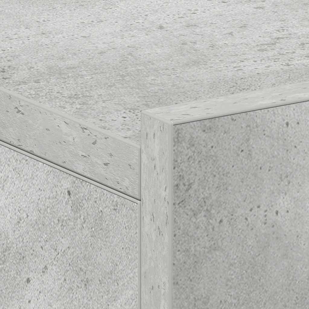 Comodino Pensile Grigio Cemento 40x30x15cm in Legno Multistrato 800314