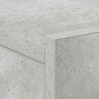 Comodino Pensile Grigio Cemento 40x30x15cm in Legno Multistrato 800314