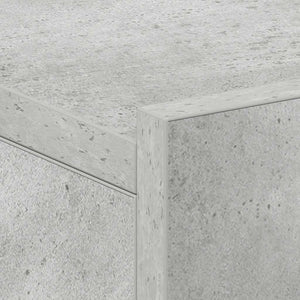 Comodino Pensile Grigio Cemento 40x30x15cm in Legno Multistrato 800314