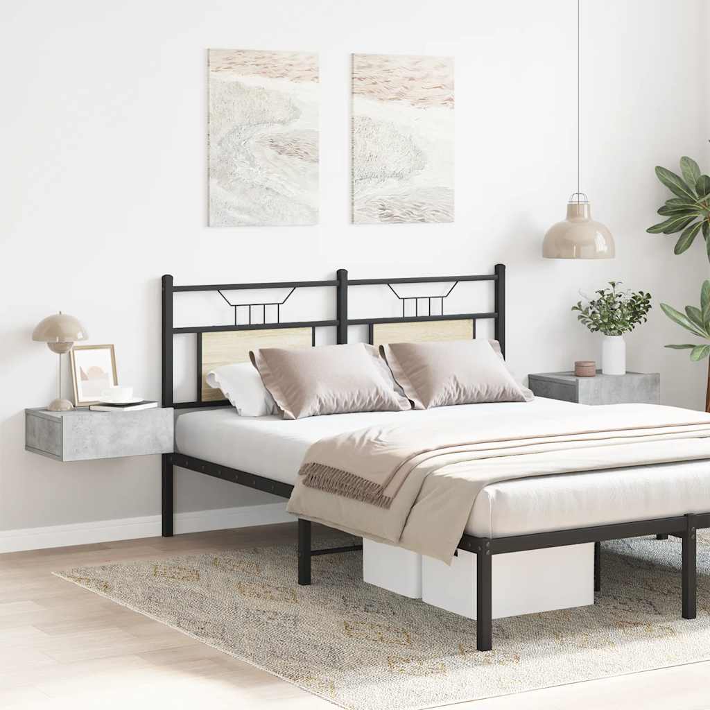 Comodini Pensili 2pz-Set di 2 Tavolino da notte Grigio Cemento 40x30x15 Legno Multistrato