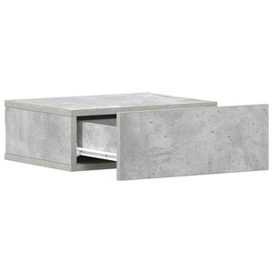 Comodini Pensili 2pz-Set di 2 Tavolino da notte Grigio Cemento 40x30x15 Legno Multistrato