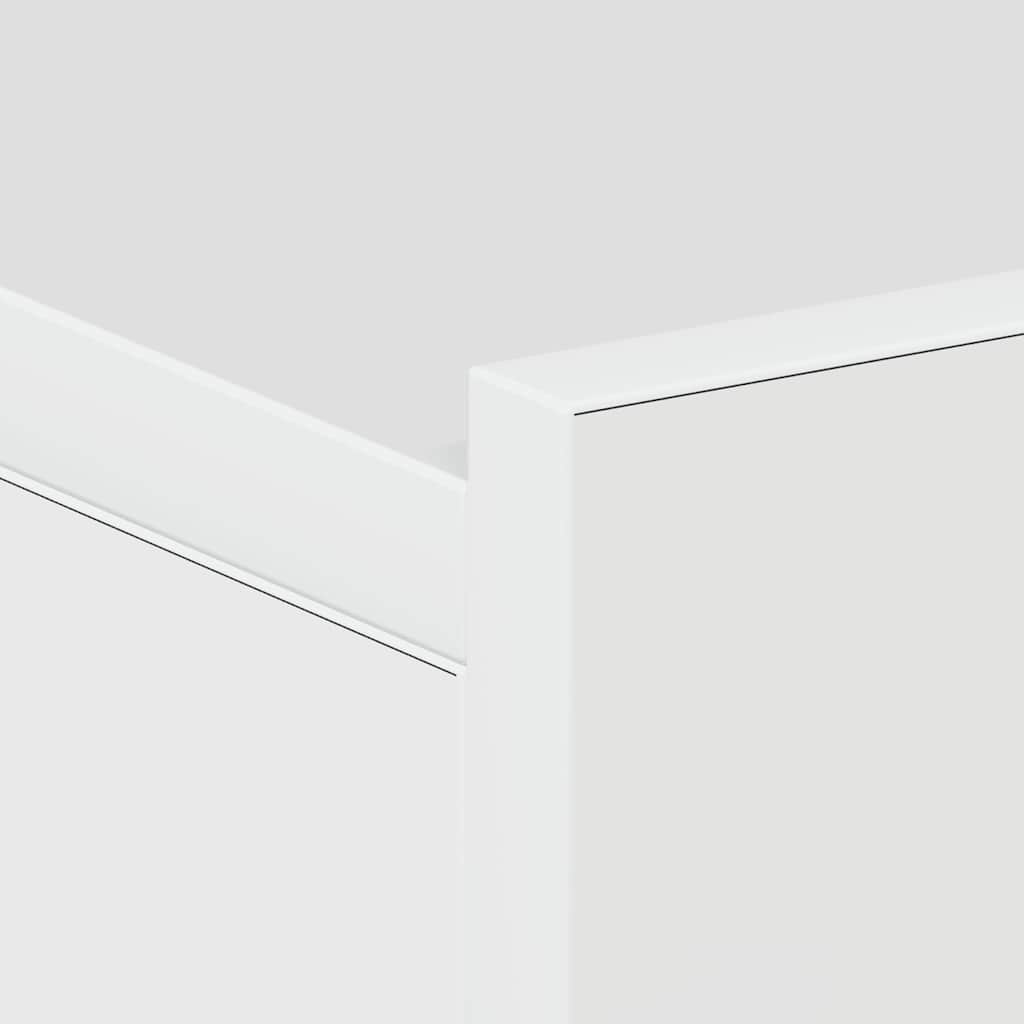 Comodino Pensile Bianco Lucido 40x30x15 cm in Legno Multistrato 800318