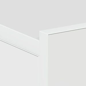 Comodino Pensile Bianco Lucido 40x30x15 cm in Legno Multistrato 800318