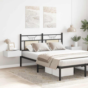 Comodini Pensili 2 pz-Set di 2 Tavolino da notte Bianco Lucido 40x30x15cm Legno Multistrato