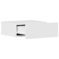 Comodini Pensili 2 pz-Set di 2 Tavolino da notte Bianco Lucido 40x30x15cm Legno Multistrato
