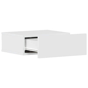 Comodini Pensili 2 pz-Set di 2 Tavolino da notte Bianco Lucido 40x30x15cm Legno Multistrato