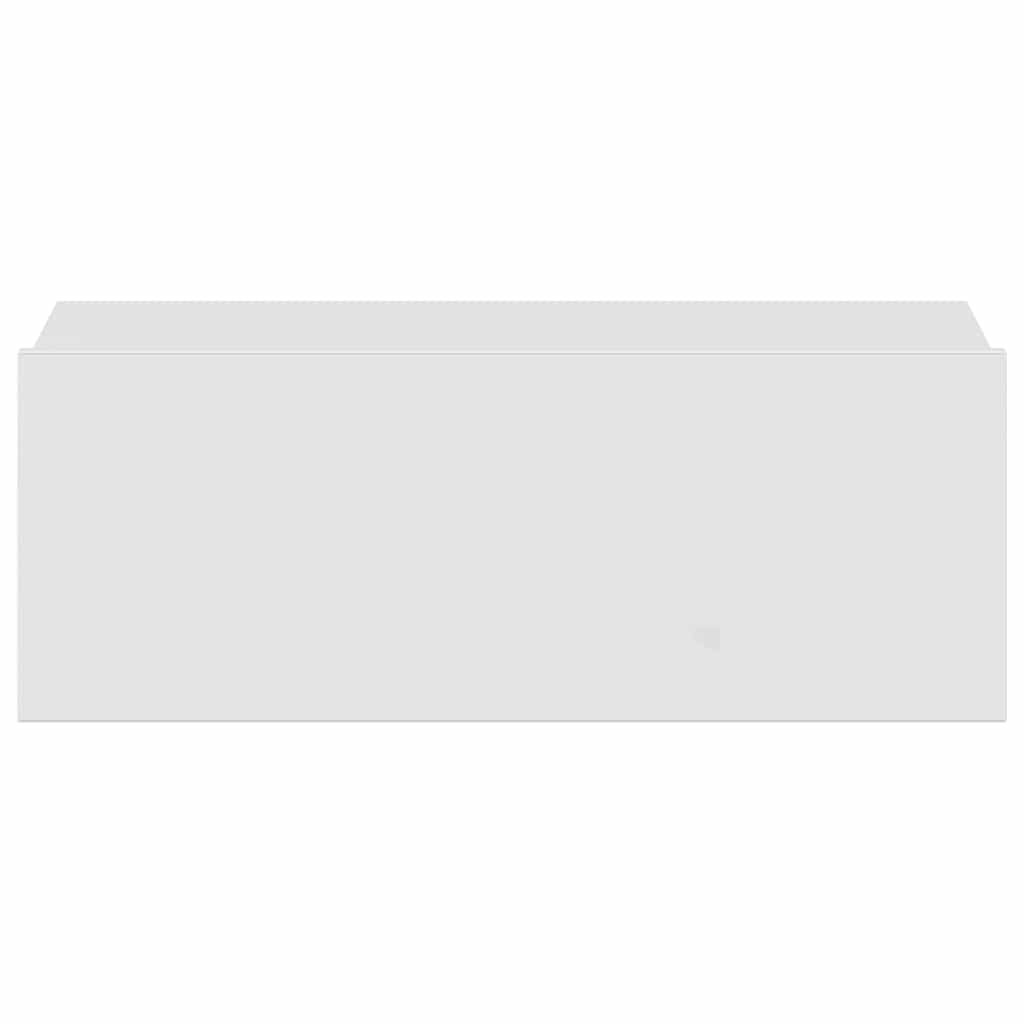 Comodini Pensili 2pz Bianco Lucido 40x30x15cm Legno Multistrato 800319