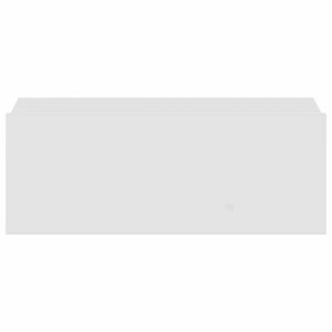 Comodini Pensili 2pz Bianco Lucido 40x30x15cm Legno Multistrato 800319