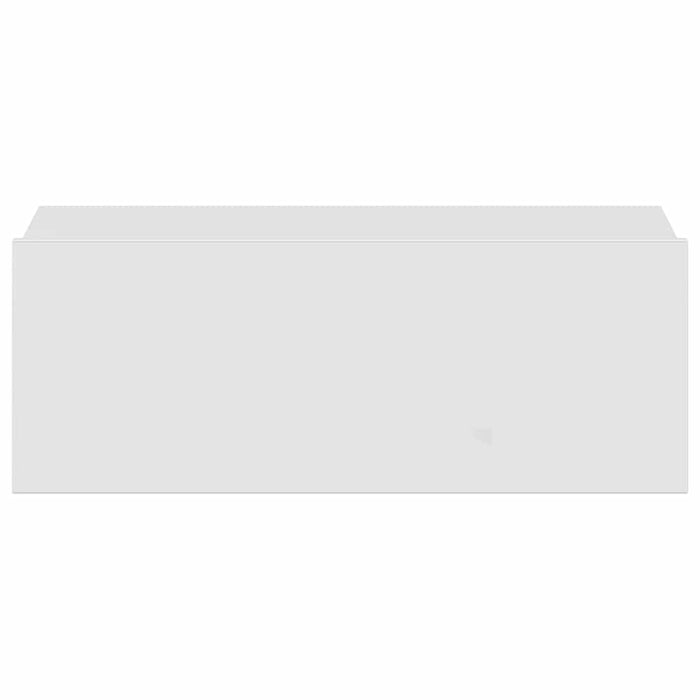 Comodini Pensili 2pz Bianco Lucido 40x30x15cm Legno Multistrato 800319