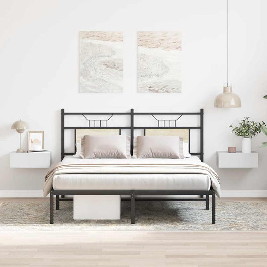 Comodini Pensili 2 pz Bianco Lucido 40x30x15 cm Truciolato cod mxl 51480