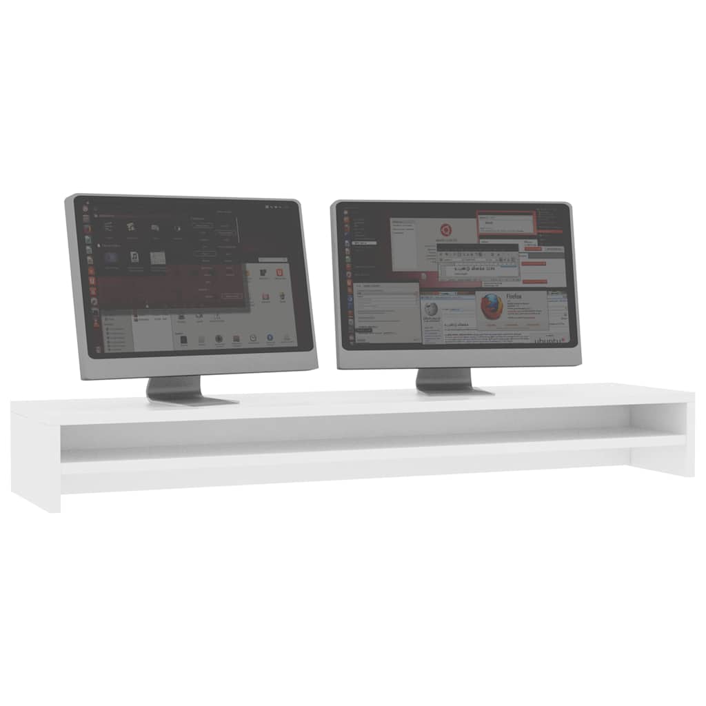 Supporto per Monitor Bianco 100x24x13 cm in Legno Multistrato 800333