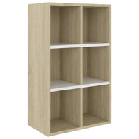 Libreria/Credenza Bianca Rovere Sonoma 66x30x97,8 cm Truciolato cod mxl 18087