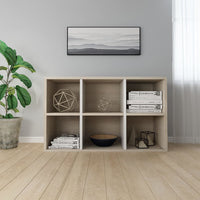 Libreria/Credenza Bianca Rovere Sonoma 66x30x97,8 cm Truciolato cod mxl 18087