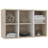 Libreria/Credenza Bianca Rovere Sonoma 66x30x97,8 cm Truciolato cod mxl 18087