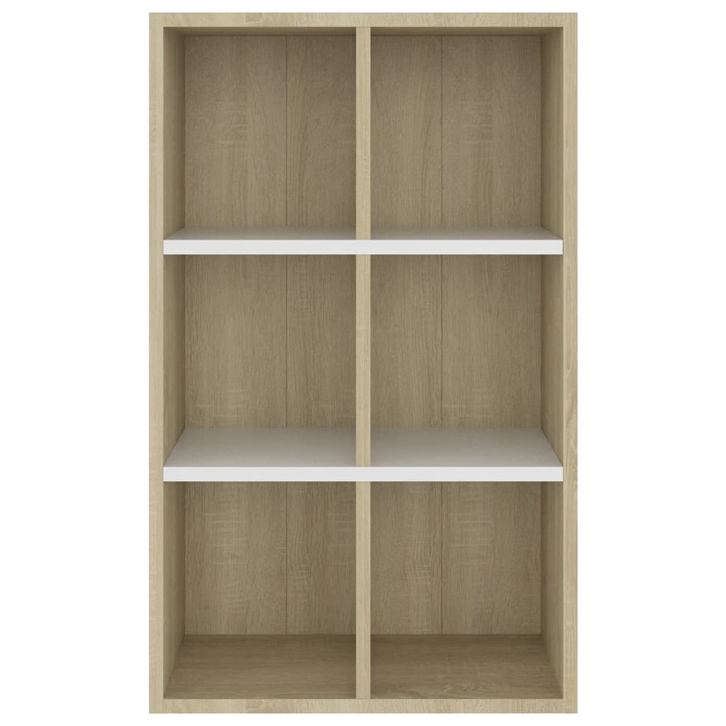 Libreria/Credenza Bianca Rovere Sonoma 66x30x97,8 cm Truciolato cod mxl 18087