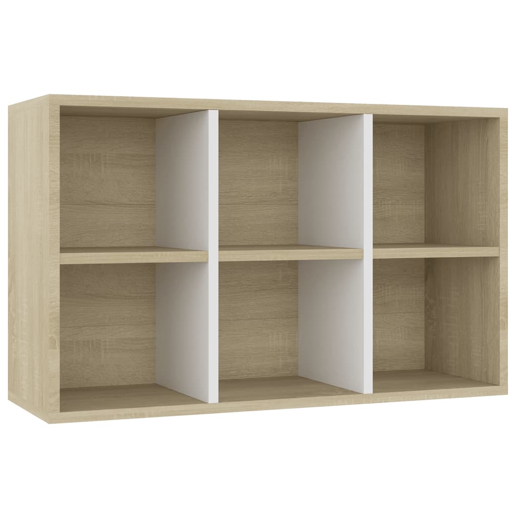 Libreria/Credenza Bianca Rovere Sonoma 66x30x97,8 cm Truciolato cod mxl 18087