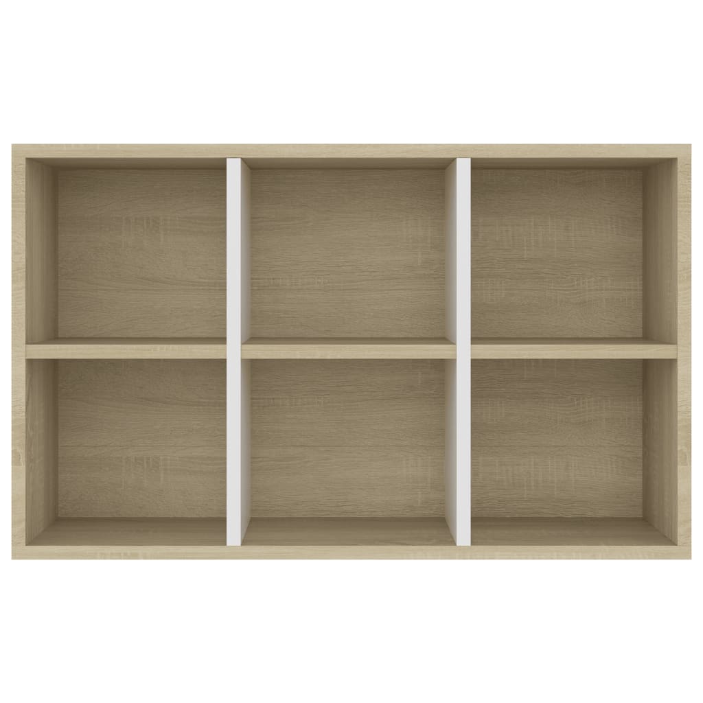 Libreria/Credenza Bianca Rovere Sonoma 66x30x97,8 cm Truciolato cod mxl 18087