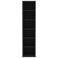 Mobile Porta CD Nero 21x20x88 cm in Legno Multistrato 800352