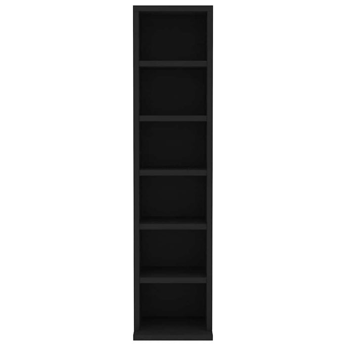 Mobile Porta CD Nero 21x20x88 cm in Legno Multistrato 800352