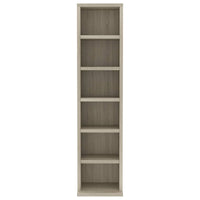 Mobile Porta CD Rovere Sonoma 21x20x88 cm in Legno Multistrato 800354