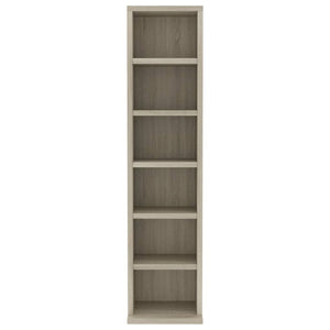 Mobile Porta CD Rovere Sonoma 21x20x88 cm in Legno Multistrato 800354