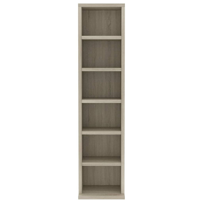 Mobile Porta CD Rovere Sonoma 21x20x88 cm in Legno Multistrato 800354