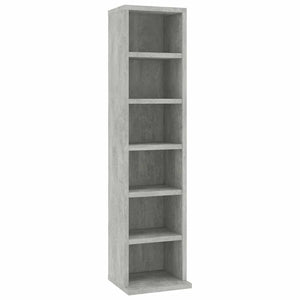 Mobile Porta CD Grigio Cemento 21x20x88 cm in Legno Multistrato 800355