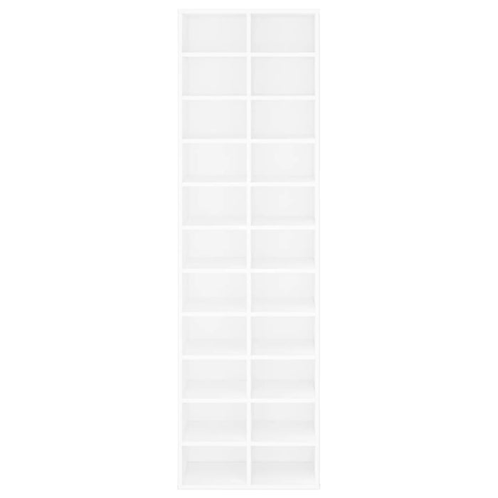 Scarpiera Bianca 54x34x183 cm in Legno Multistrato 800369