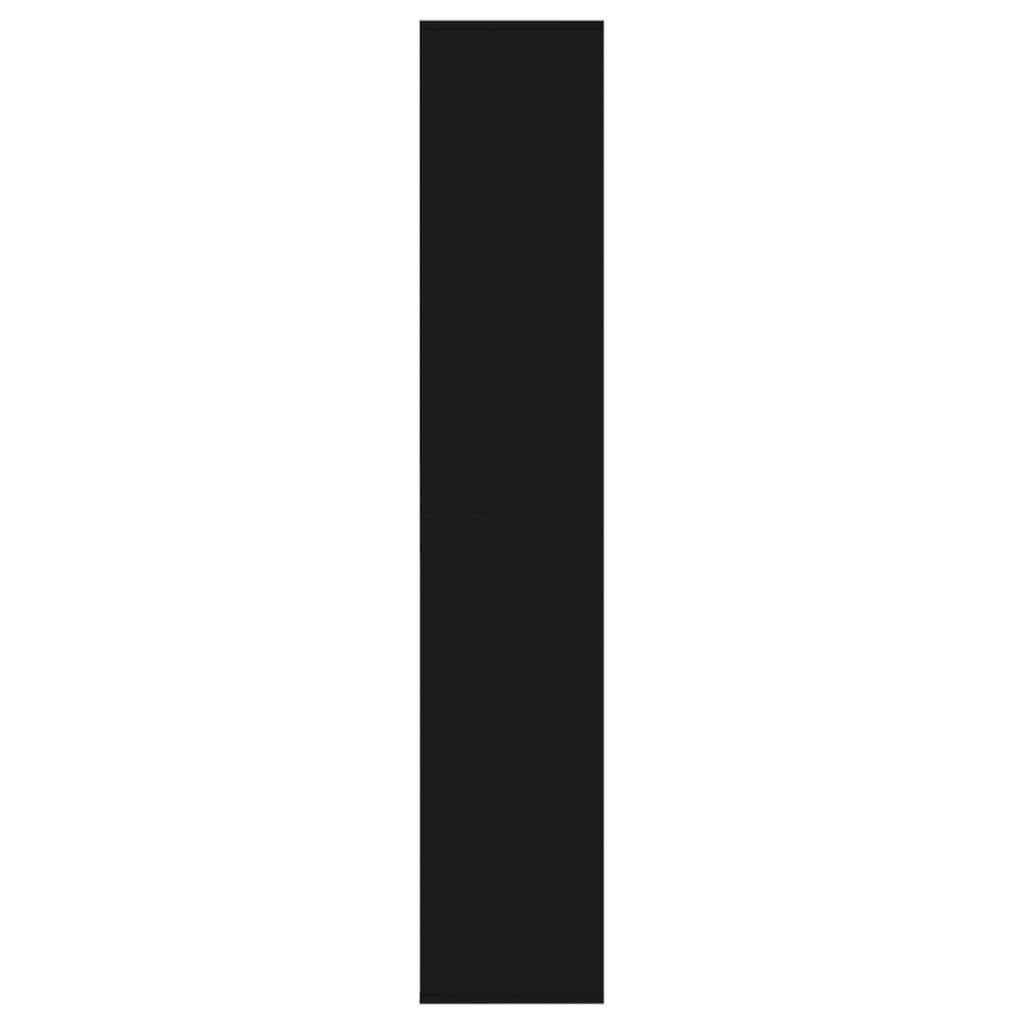 Scarpiera Nera 54x34x183 cm in Truciolato 800370