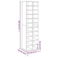 Scarpiera Grigio Cemento 54x34x183 cm in Truciolato 800373