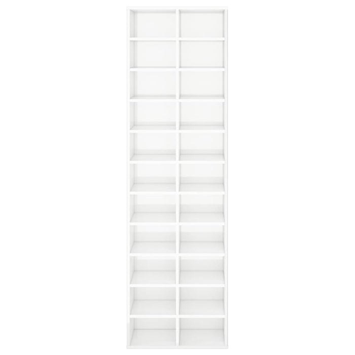 Scarpiera Bianco Lucido 54x34x183 cm in Truciolato 800375