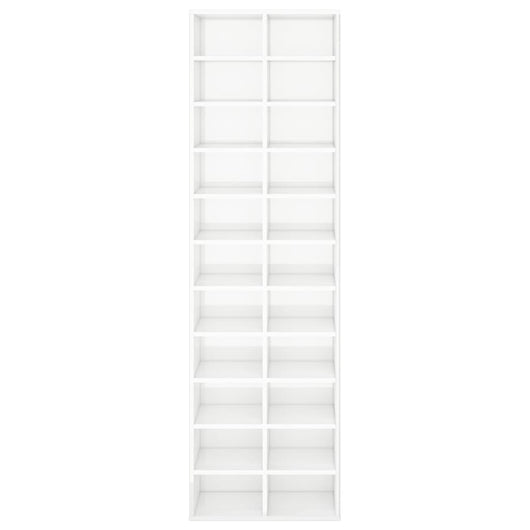 Scarpiera scarpiera mobile portaoggetti ingresso corridoio soggiorno lucido 54 x 34 x 183 cm legno composito bianco 02_0021518