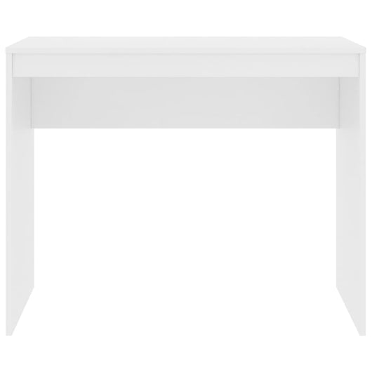 Scrivania tavolo postazione di lavoro mobile per computer studio 90 x 40 x 72 cm derivati ​​del legno bianco 02_0023527