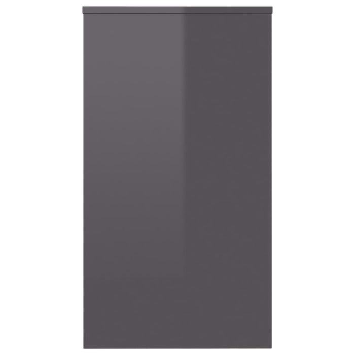 Scrivania Grigio Lucido 90x40x72 cm in Legno Multistrato 800386