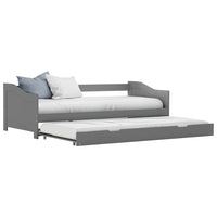Dormeuse Estraibile senza Materasso-Divano Letto Grigia 90x200 cm