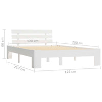 Dormeuse Estraibile senza Materasso Bianca Legno Pino 120x200cm