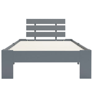 Giroletto senza Materasso Grigio 90x200 cm in Legno di Pino 283166
