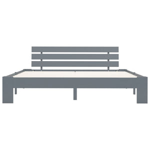 Giroletto senza Materasso Grigio 160x200 cm Legno Massello Pino 283170