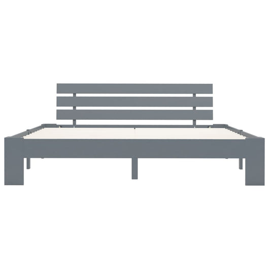 Giroletto senza Materasso Grigio 160x200 cm Legno Massello Pino 283170