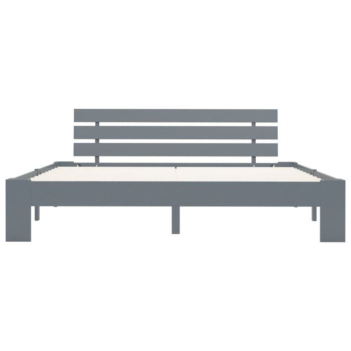 Giroletto senza Materasso Grigio 160x200 cm Legno Massello Pino 283170