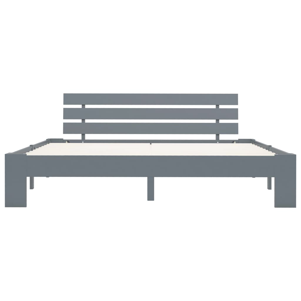 Giroletto senza Materasso Grigio 180x200 cm Legno Massello Pino 283171