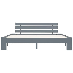 Giroletto senza Materasso Grigio 180x200 cm Legno Massello Pino 283171