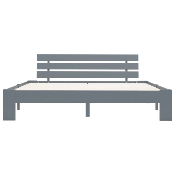 Giroletto senza Materasso Grigio 180x200 cm Legno Massello Pino 283171