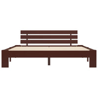 Giroletto senza Materasso-Struttura Letto Marrone Scuro 160x200 cm Legno Pino 639932