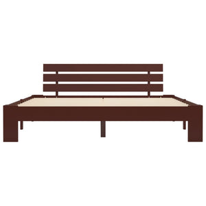 Giroletto senza Materasso-Struttura Letto Marrone Scuro 160x200 cm Legno Pino 639932