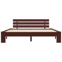 Giroletto senza Materasso-Struttura Letto Marrone Scuro 180x200 cm in Pino