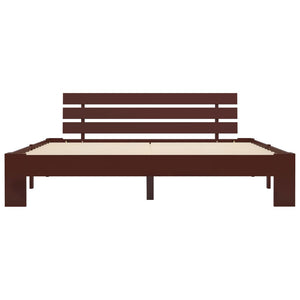 Giroletto senza Materasso-Struttura Letto Marrone Scuro 180x200 cm in Pino