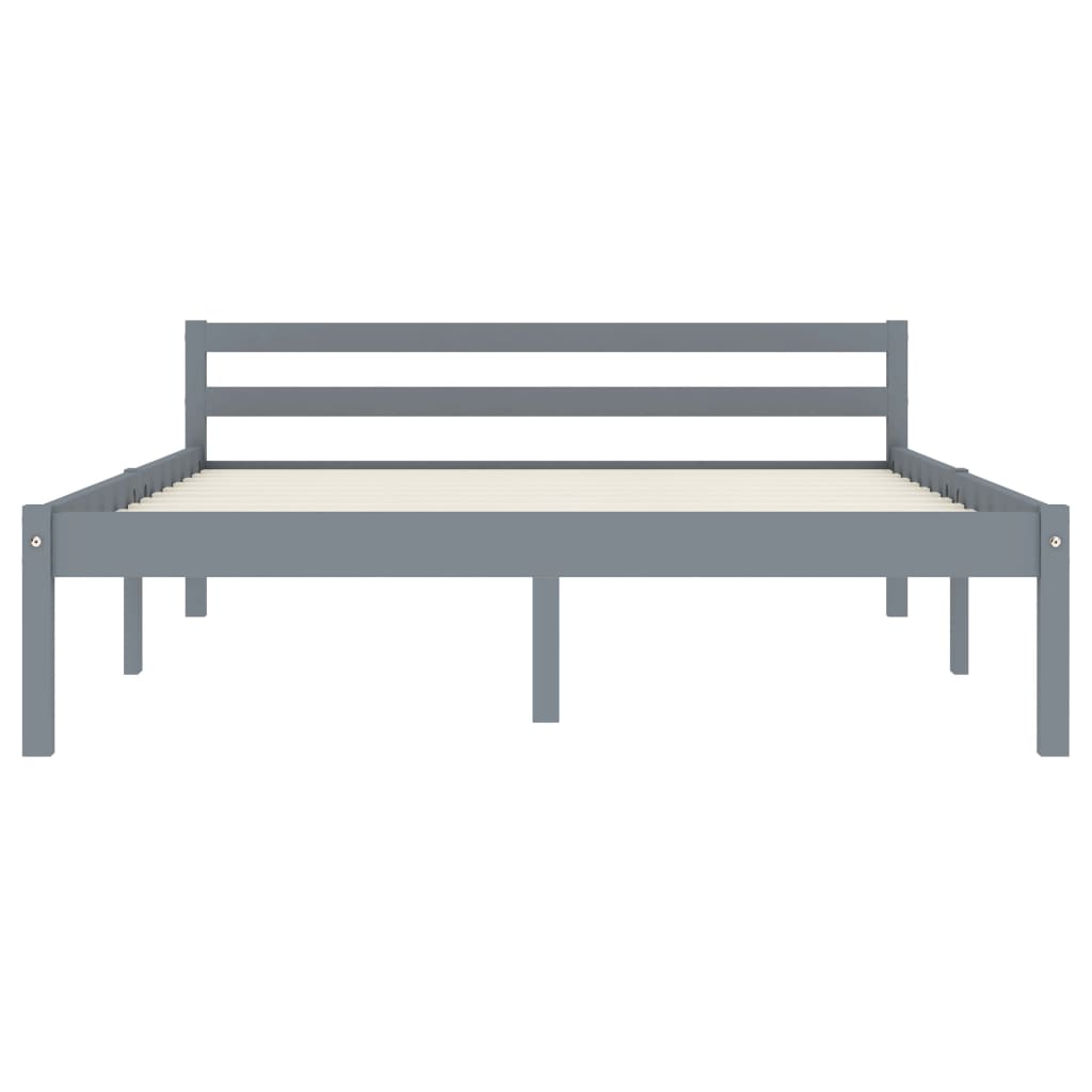 Giroletto senza Materasso Grigio 140x200 cm in Legno di Pino 283199